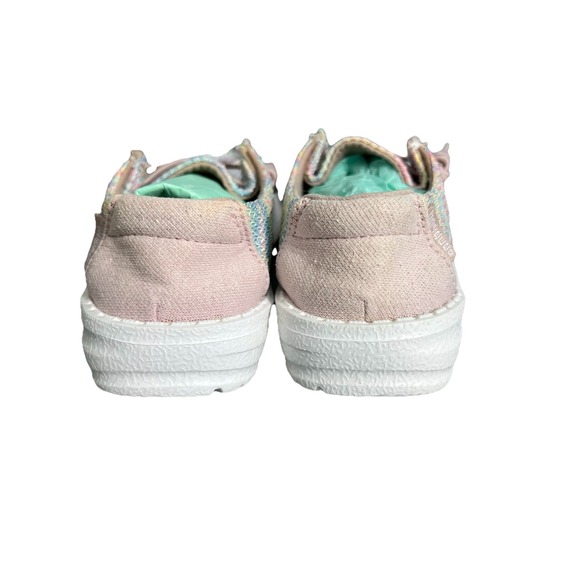 Hey Dude Wendy Baby Toddler Sox Sneakers Size K6 6 Pastel Slip On Shoes Pink - Picture 3 of 7